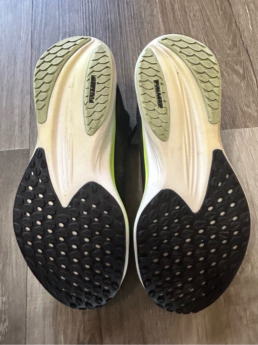 NOWT Puma Deviate Nitro 2 Women’s Running Shoes Size 9 Black Fizzy Lime - Picture 5 of 10